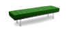 Buy City Bench (3 seats) - Faux Leather Dark green 13222 home delivery