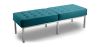 Buy Bench Upholstered in Polyurethane - 3 Seats - Yaner Turquoise 13216 - prices