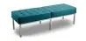 Buy Bench Upholstered in Polyurethane - 3 Seats - Yaner Turquoise 13216 - prices