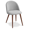 Buy Dining Chair - Upholstered in Fabric - Scandinavian Style -Bennett Light grey 58982 - prices