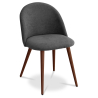 Buy Dining Chair - Upholstered in Fabric - Scandinavian Style -Bennett Dark grey 58982 in the Europe