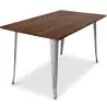Buy Bistrot Metalix Industrial Dining Table - 140 cm - Dark Wood Steel 58996 - in the EU