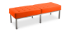 Buy Kanel Bench (3 seats) - Premium Leather Orange 13217 - in the EU