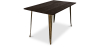 Buy Bistrot Metalix Industrial Dining Table - 140 cm - Dark Wood Metallic bronze 58996 at MyFaktory