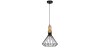 Buy Black metal and wood ceiling lamp - Fenris Black 59162 - in the EU
