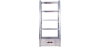 Buy Metal Shelf with Drawer - Aviator Style - 4 Shelves - Zack Metallic light grey 48356 - in the EU
