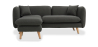 Buy Scandinavian style corner sofa - Eider Dark grey 58759 - in the EU
