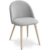 Buy Dining Chair - Upholstered in Fabric - Scandinavian Style -Bennett  Light grey 59261 - prices