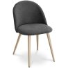 Buy Dining Chair - Upholstered in Fabric - Scandinavian Style -Bennett  Dark grey 59261 in the Europe