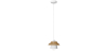 Nordic Pendant Lamp in Wood and Metal - Gerard - White
