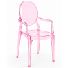 Buy Transparent Dining Chair - Armrest Design - Louis King Pink transparent 16461 - in the EU