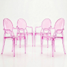 Buy X4 Armchair Louis King Design Transparent Pink transparent 16464 with a guarantee