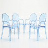 Buy X4 Armchair Louis King Design Transparent Blue transparent 16464 - in the EU