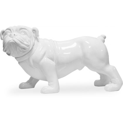 Buy Decorative Design Bulldog Dog Sculpture - Resin White 58444 at MyFaktory 