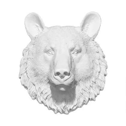 Buy Wall Decoration - White Bear Head - Ika White 55732 with a guarantee 