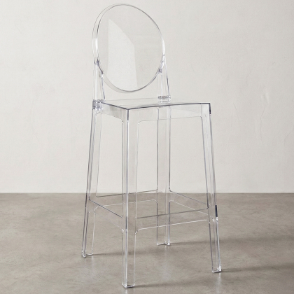 Buy Bar stool with backrest Victoire - 65cm - Design Transparent Transparent 58805 in the Europe 