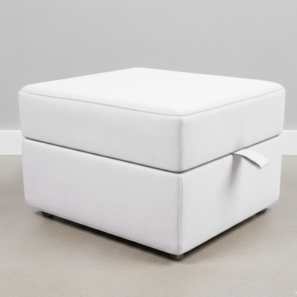 Buy Fabric puf with storage - Otto White 58769 home delivery 
