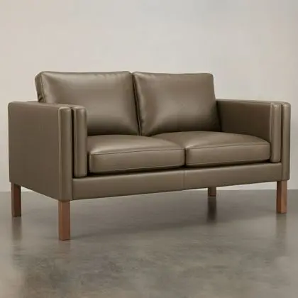 Buy Design Sofa 2332 (2 seats) - Faux Leather Taupe 13921 in the Europe 