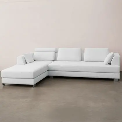 Buy Duve  Design Sofa (3 seats) - Right Angle - Fabric White 16613 home delivery 