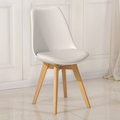Buy Brielle Scandinavian design Chair with cushion  White 58293 - in the EU 