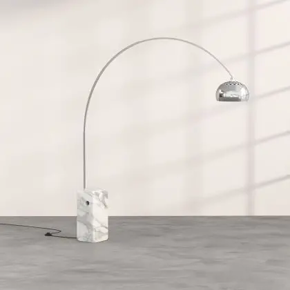 Buy Floor Lamp with Marble Base - Living Room Lamp - Arc White 13692 - in the EU 