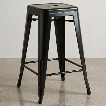 Buy Industrial Design Bar Stool - Matte Steel - 60cm - Metalix Mint 58993 with a guarantee 