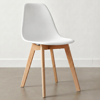 Buy Dining Chair Scandinavian Design Brielle  White 58593 - prices 
