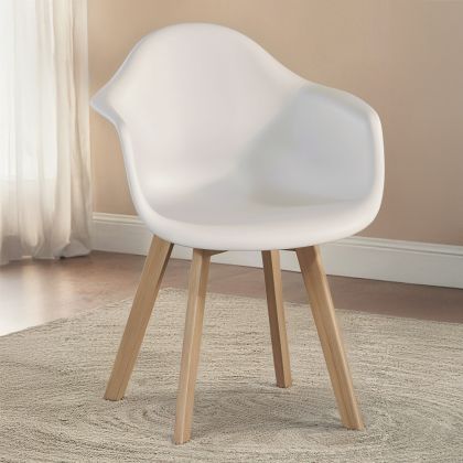 Buy Dining Chair with Armrests - Scandinavian Style - Amir Black 58595 at MyFaktory 