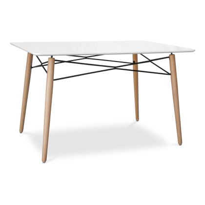 Buy Table de salle à manger rectangulaire Deswood  White 59075 - in the EU 