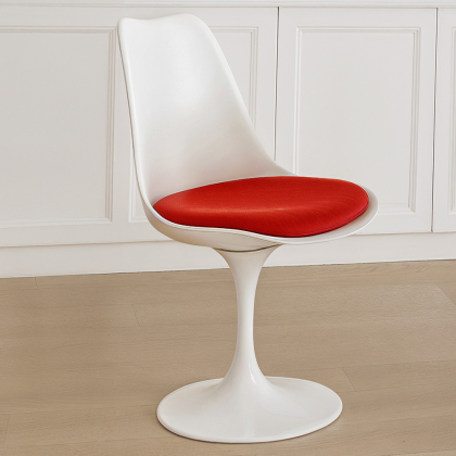 Buy Dining Chair - White Swivel Chair - Tulipa Red 59156 home delivery 