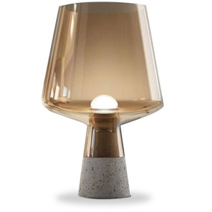 Buy Stone and smoked glass lamp - Seren Brown 59166 - prices 