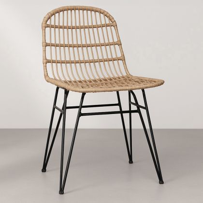 Buy Synthetic wicker dining chair - Magony Dark Brown 59255 at MyFaktory 