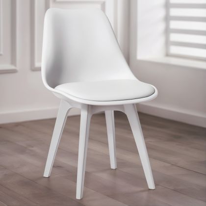 Buy Premium Brielle Scandinavian Design chair with cushion White 59277 home delivery 