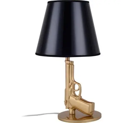 Buy Design Table Lamp Metal - Woody Gold 22731 - in the EU 