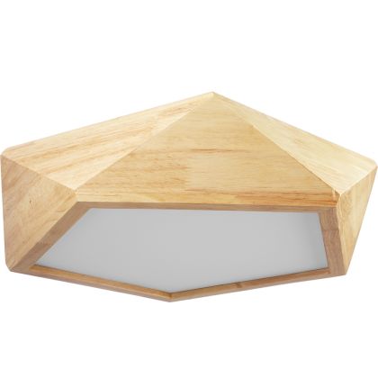 Buy Ceiling Led Lamp Scandinavian Design Wooden - Teray Natural wood 59307 - prices 