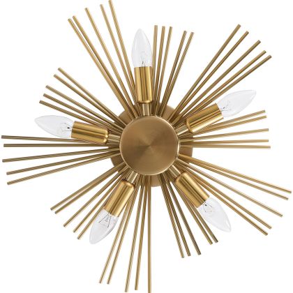 Buy Lydia wall lamp with 5 bulbs - Metal Gold 59341 in the Europe 