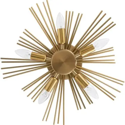 Buy Lydia wall lamp with 5 bulbs - Metal Gold 59341 in the Europe 