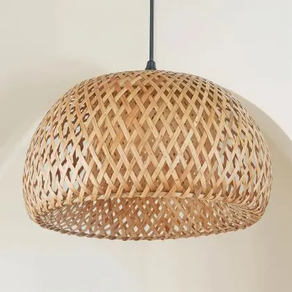 Buy Bali twisted Design Boho Bali ceiling lamp - Bamboo Natural wood 59354 home delivery 