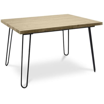 Buy Dining table style Hairpin legs Hanna Industrial 120x90 -- Wood and metal  Grey 59464 home delivery 