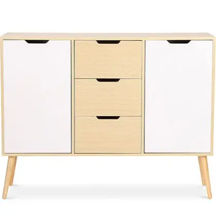 Buy Wooden Sideboard - Scandinavian Design - 3 drawers - Regir Natural wood 59652 - prices 