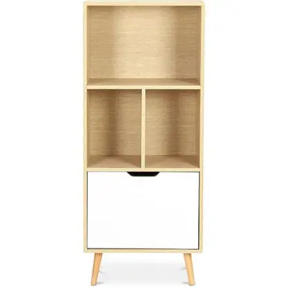 Buy Wooden Sideboard - Scandinavian Design - 4 compartments - Rion Natural wood 59647 in the Europe 