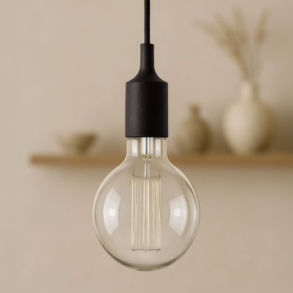 Buy Edison Bulb Pendant Lamp - Silicone Black 50882 - in the EU 