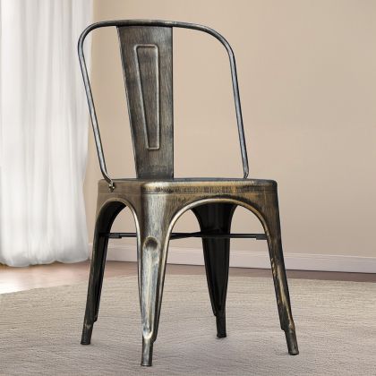 Bistrot Metalix style chair square Seat - New edition - Metal Dark grey 59687 photo 1 Buy Bistrot Metalix style chair square Seat - New edition - Metal Dark grey 59687 with a guarantee