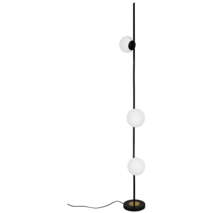 Buy Agnes 3 Bulbs Floor Lamp - Metal and Glass Black 59622 at MyFaktory 