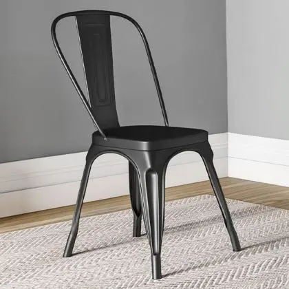 Buy Dining Chair Bistrot Industrial design Metalix 5Kg - New edition Dark grey 59802 home delivery 