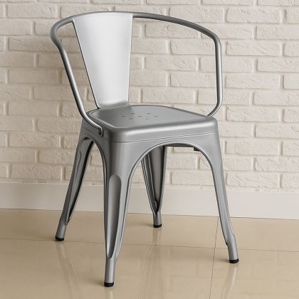 Buy  Bistrot Metalix chair with armrests New Edition - Metal Pink 59809 at MyFaktory 
