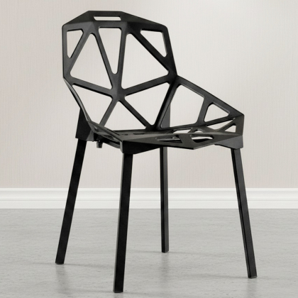 Buy Mykonos design dining chair - PP and Metal Black 59796 with a guarantee 