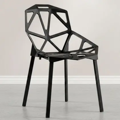 Buy Mykonos design dining chair - PP and Metal Black 59796 - prices 