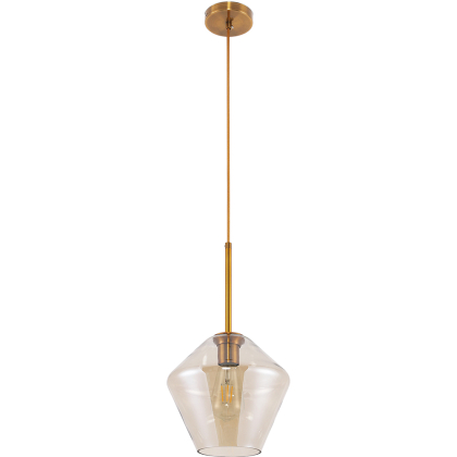 Buy Diamond Shaped Glass Shade Hanging Lamp Beige 59859 at MyFaktory 