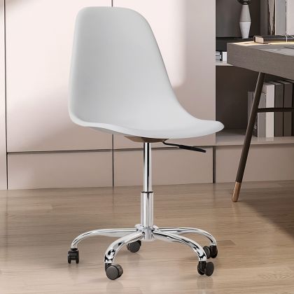 Buy Swivel office chair with casters - Brielle White 59863 - in the EU 